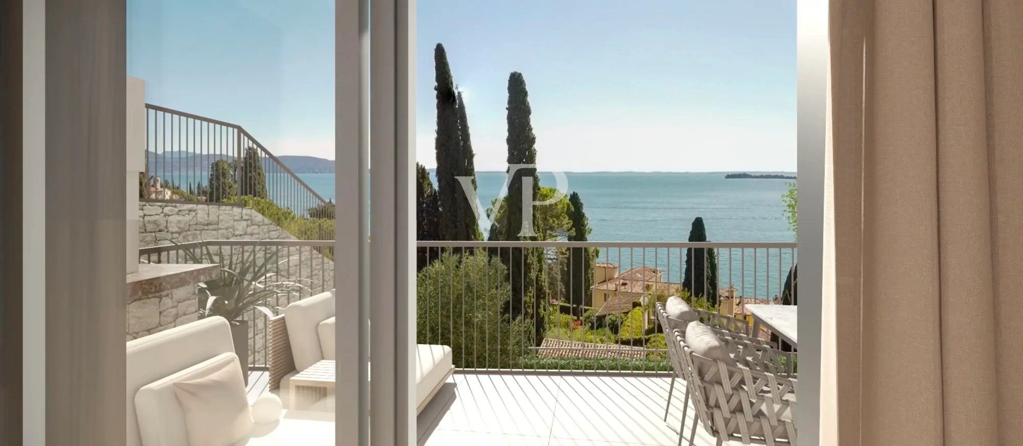 Moderno trilocale a Gardone Riviera in un esclusivo residence vista lago