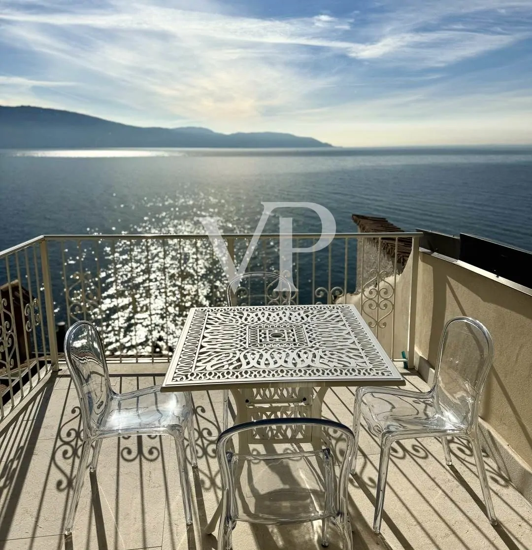 Penthouse im Herzen von Gargnano, Terrasse mit herrlichem Seeblick