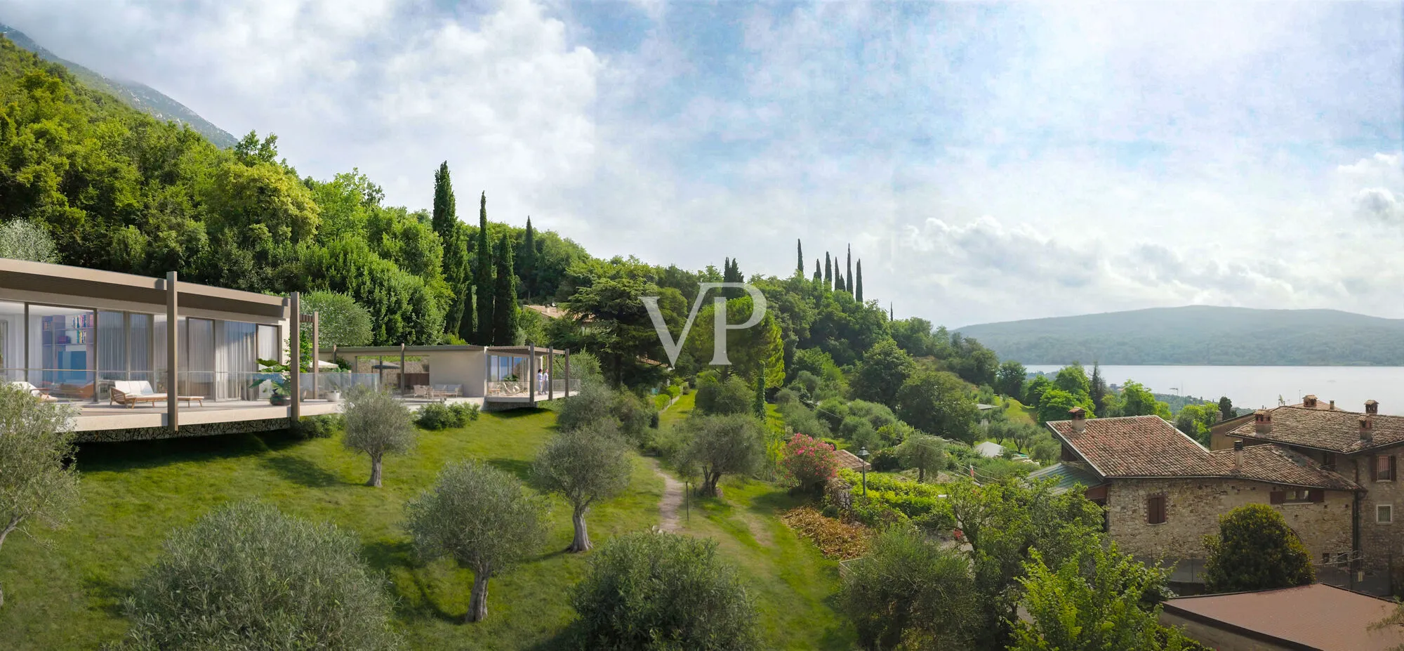 Villa Sanico - Zeitlose Architektur mit Blick auf den Gardasee