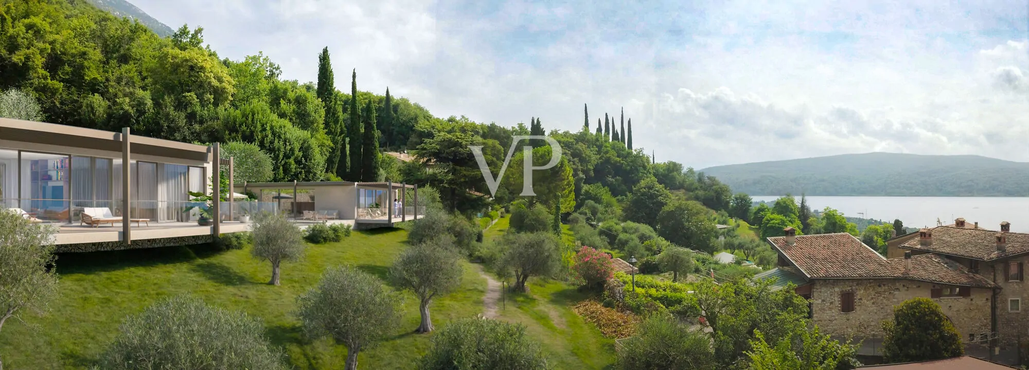 Villa Sanico - Zeitlose Architektur mit Blick auf den Gardasee