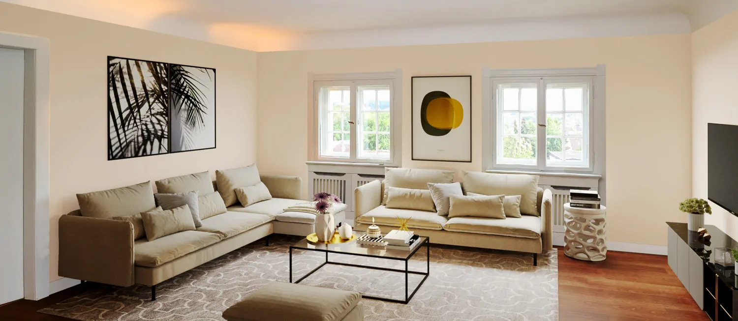 Wohnzimmer visualisiert