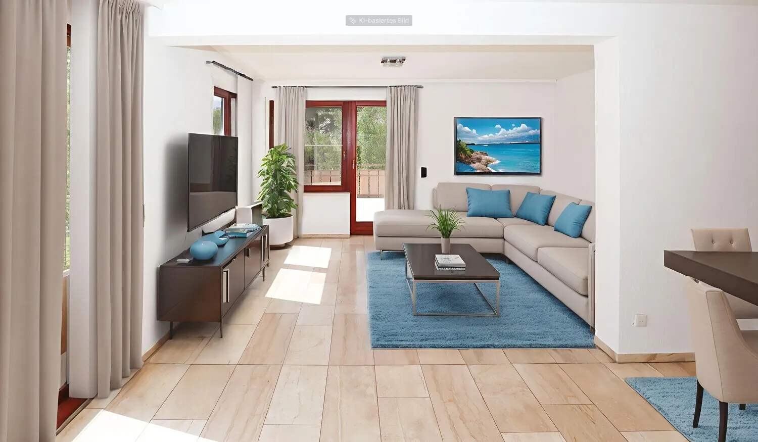 Wohnzimmer KI visualisiert