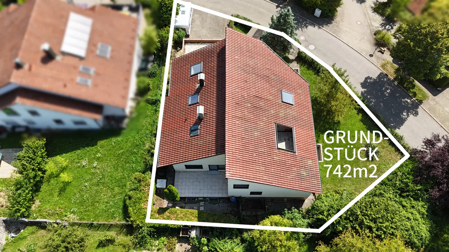 Drohnenaufnahme Grundstück