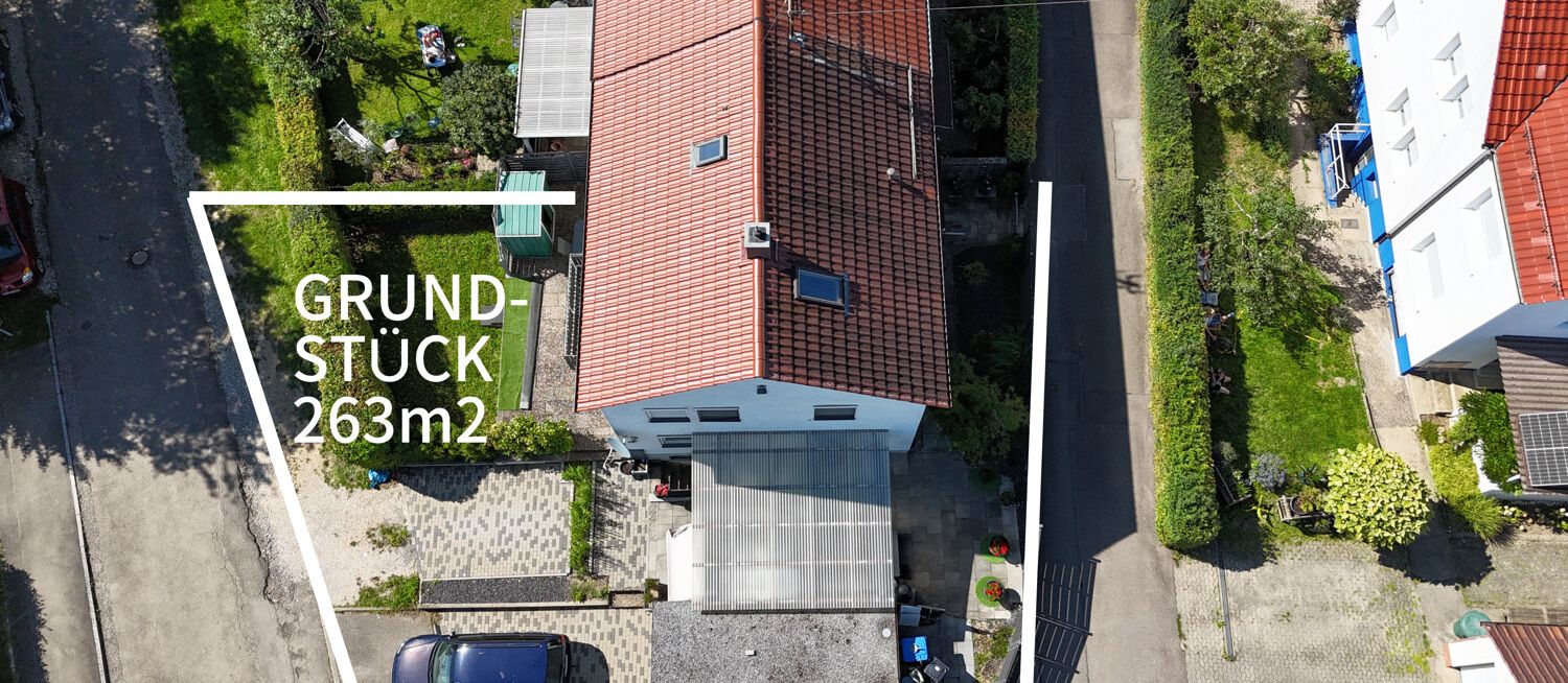 Drohnenaufnahme Grundstück