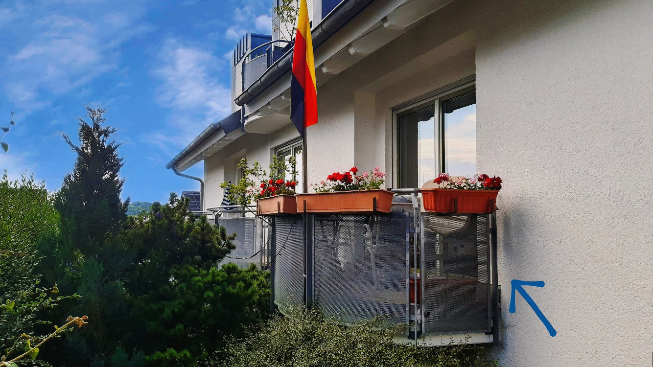 Südseite mit Balkon
