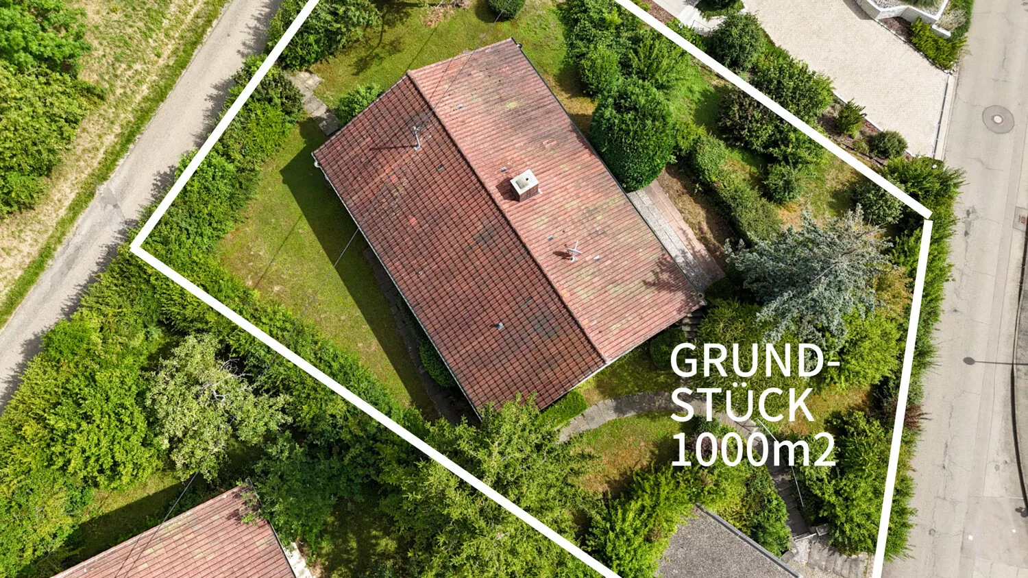 Drohnenansicht Grundstück