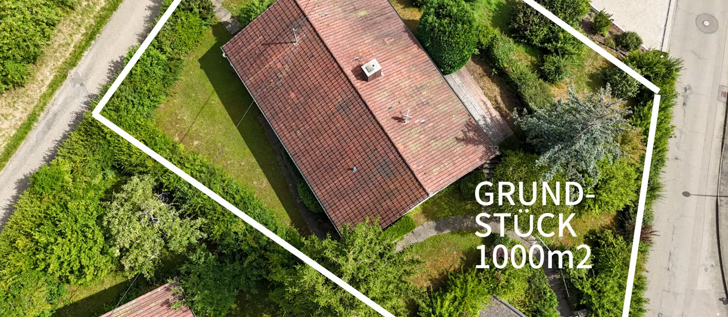 Drohnenansicht Grundstück