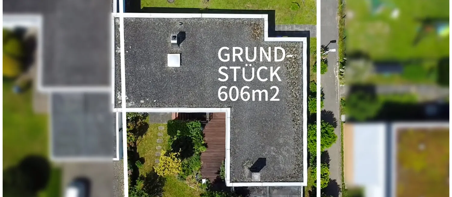 Drohnenansicht Grundstück