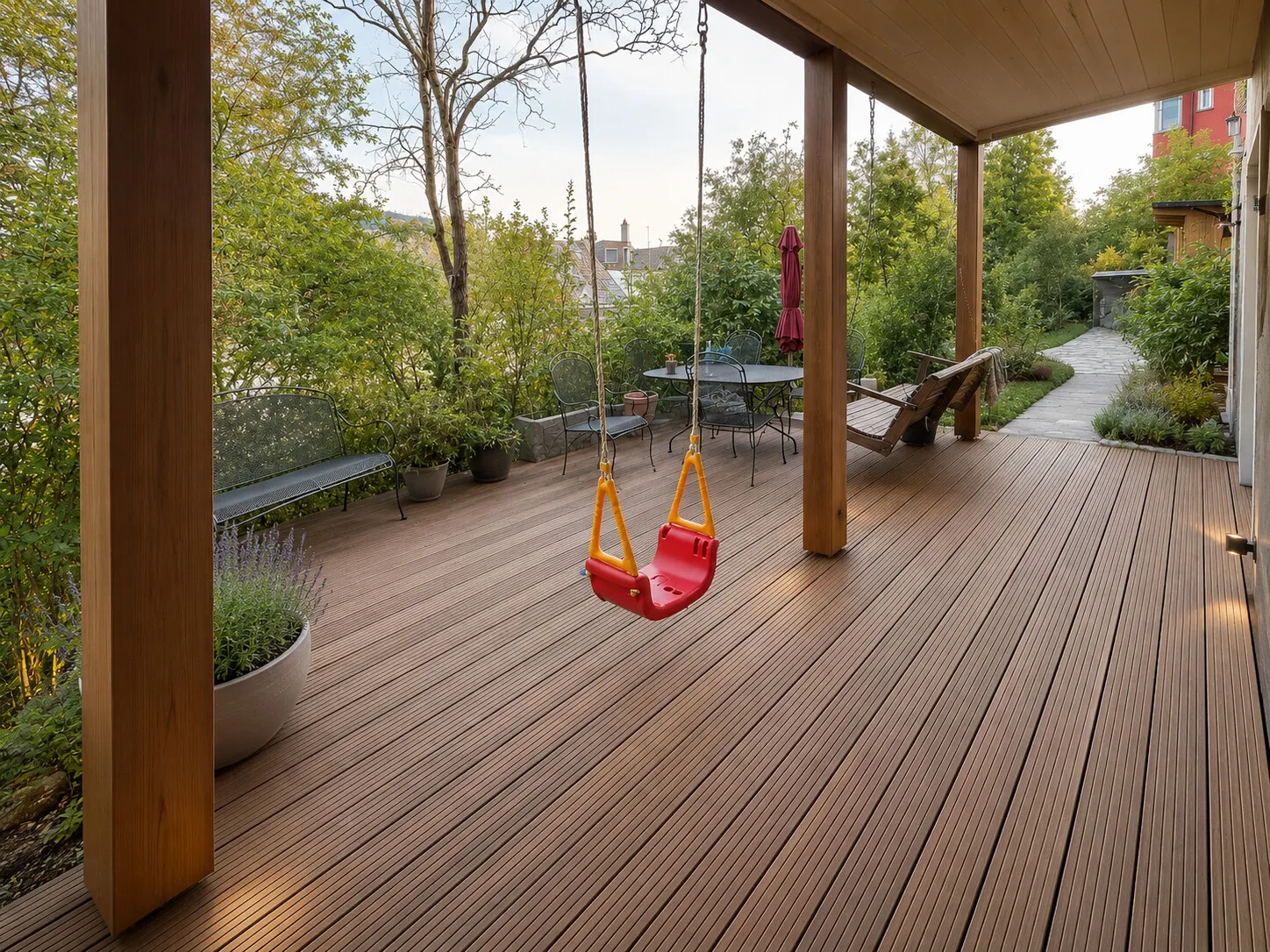 Terrasse mit KI aufgeräumt