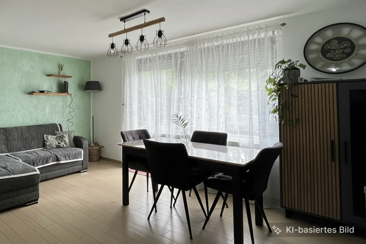 Esszimmer mit Wohnzimmer