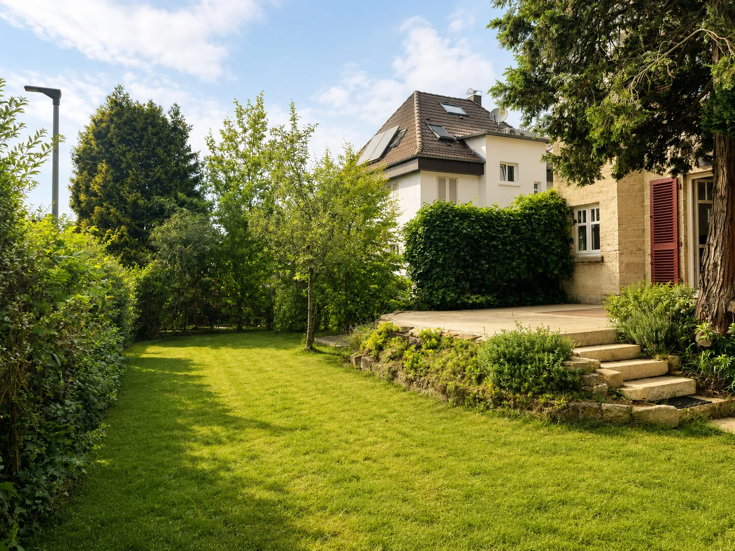 Vorgarten und Terrasse