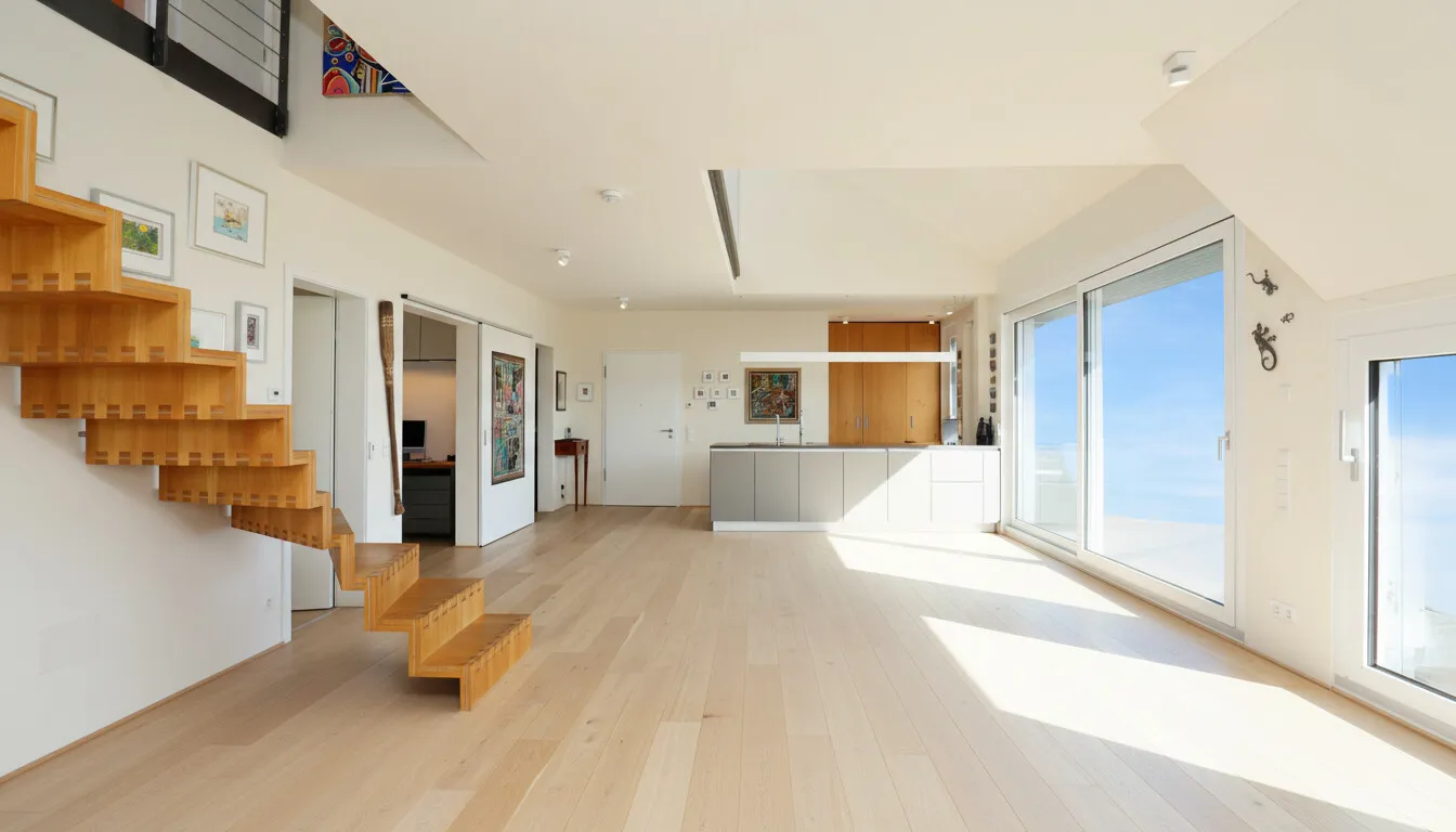 Totale Wohn- Essbereich unmöbliert DG 1