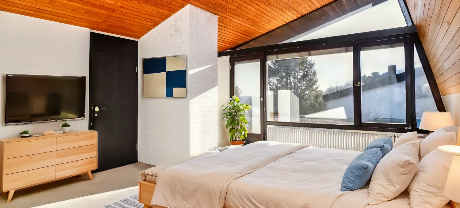 Schlafzimmer DG mit Beispielmöblierung