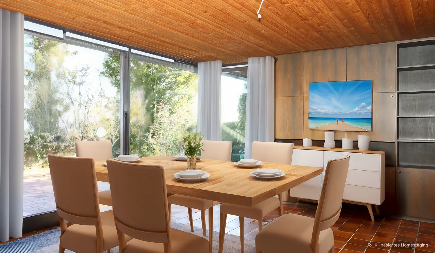 Essbereich EG mit Beispielmöblierung