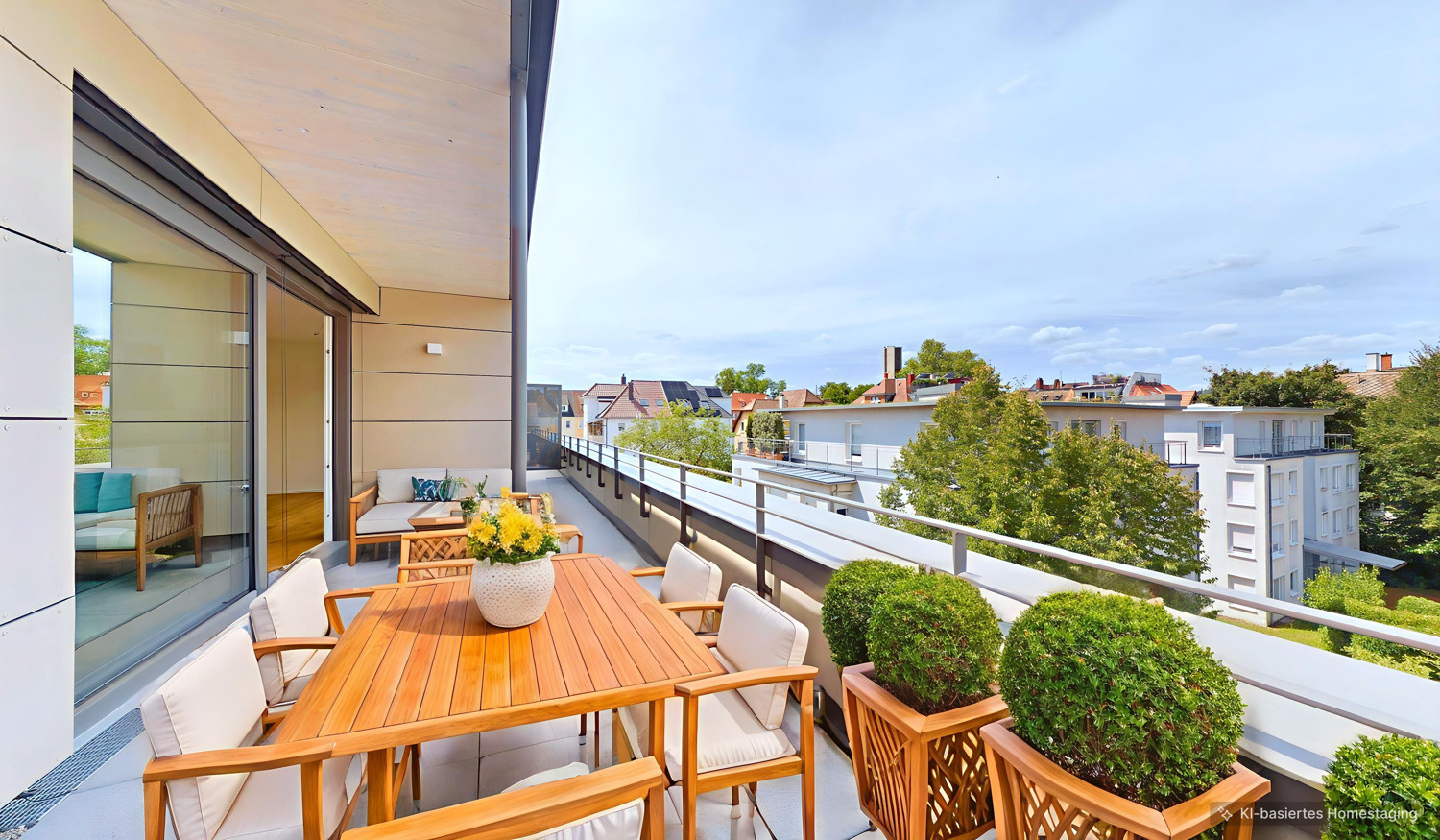 Dachterrasse mit Beispielmöblierung