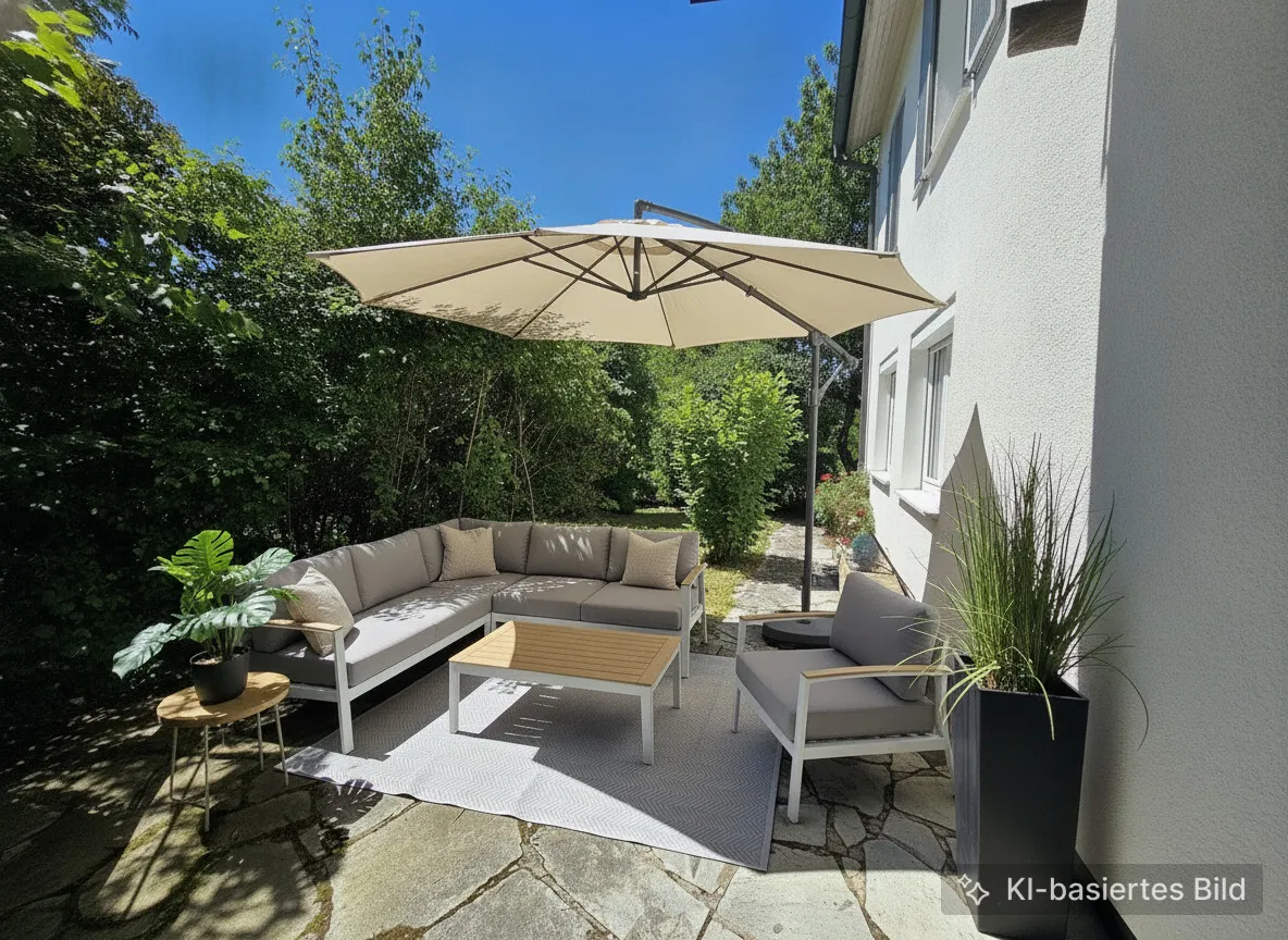 Terrasse mit Beispielmöblierung