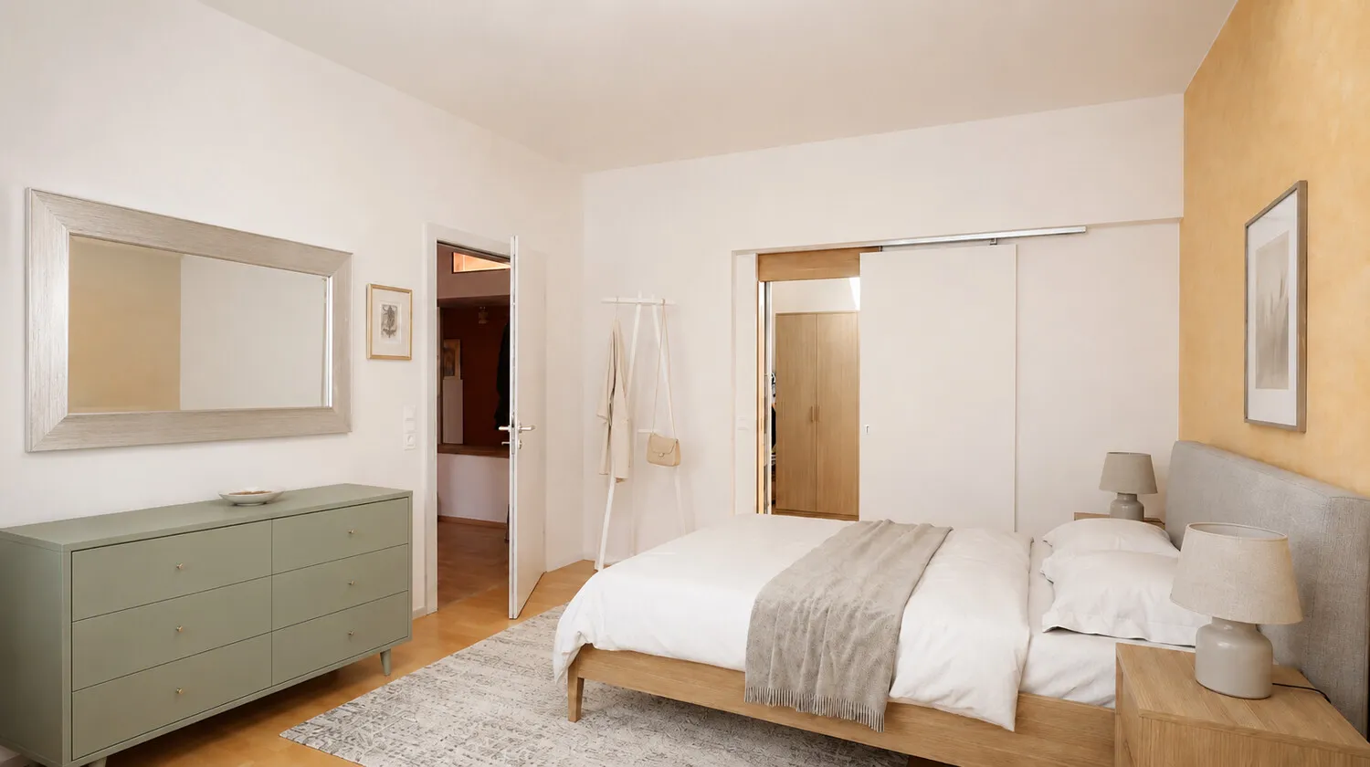 Einheit 2 DG Schlafzimmer Möblierungsvorschlag