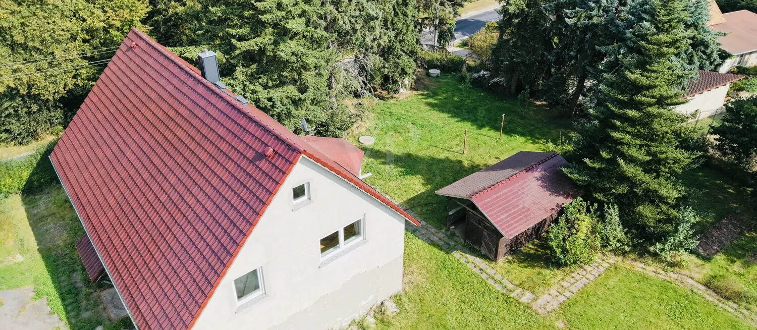 Haus mit Blick in den Garten