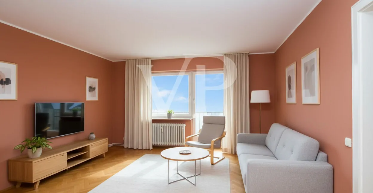 EG-Whg-Wohnzimmer-Büro KI virtual staging