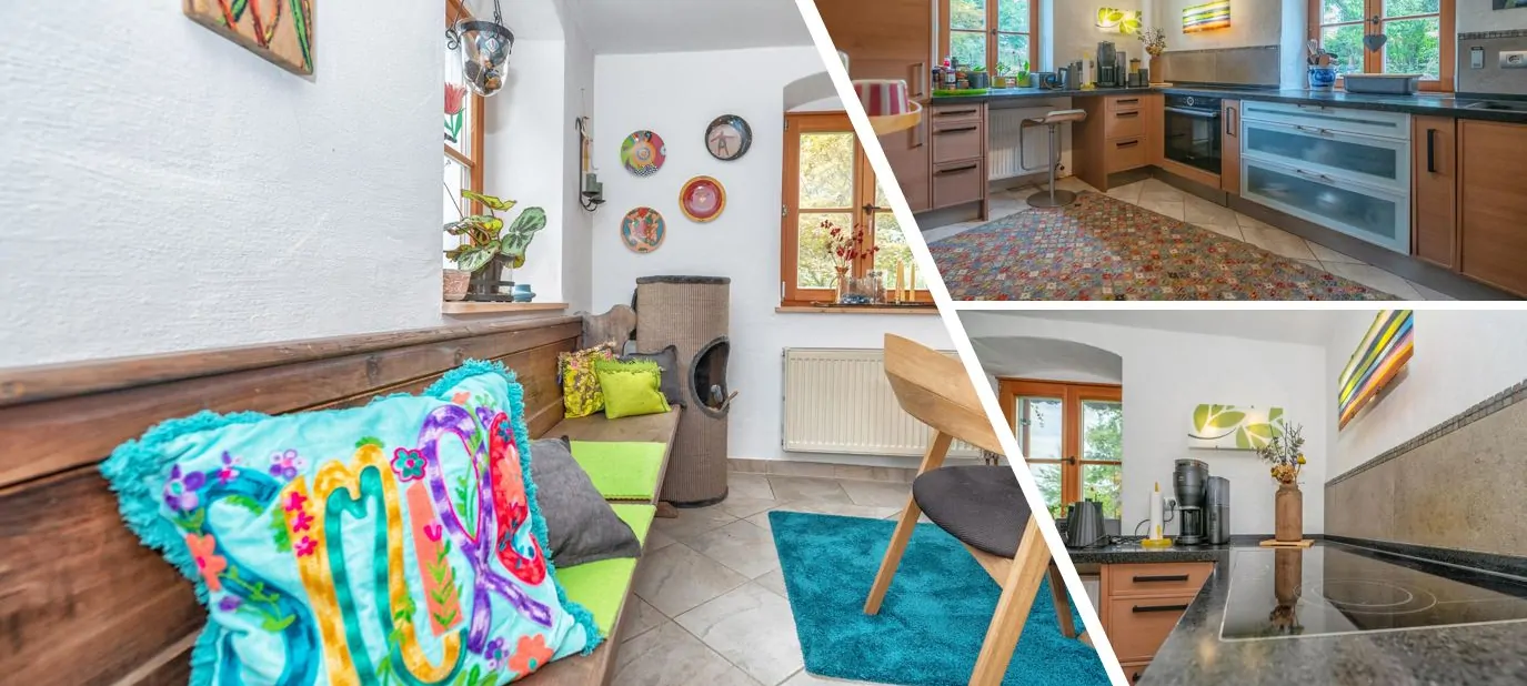 Esszimmer und Küche