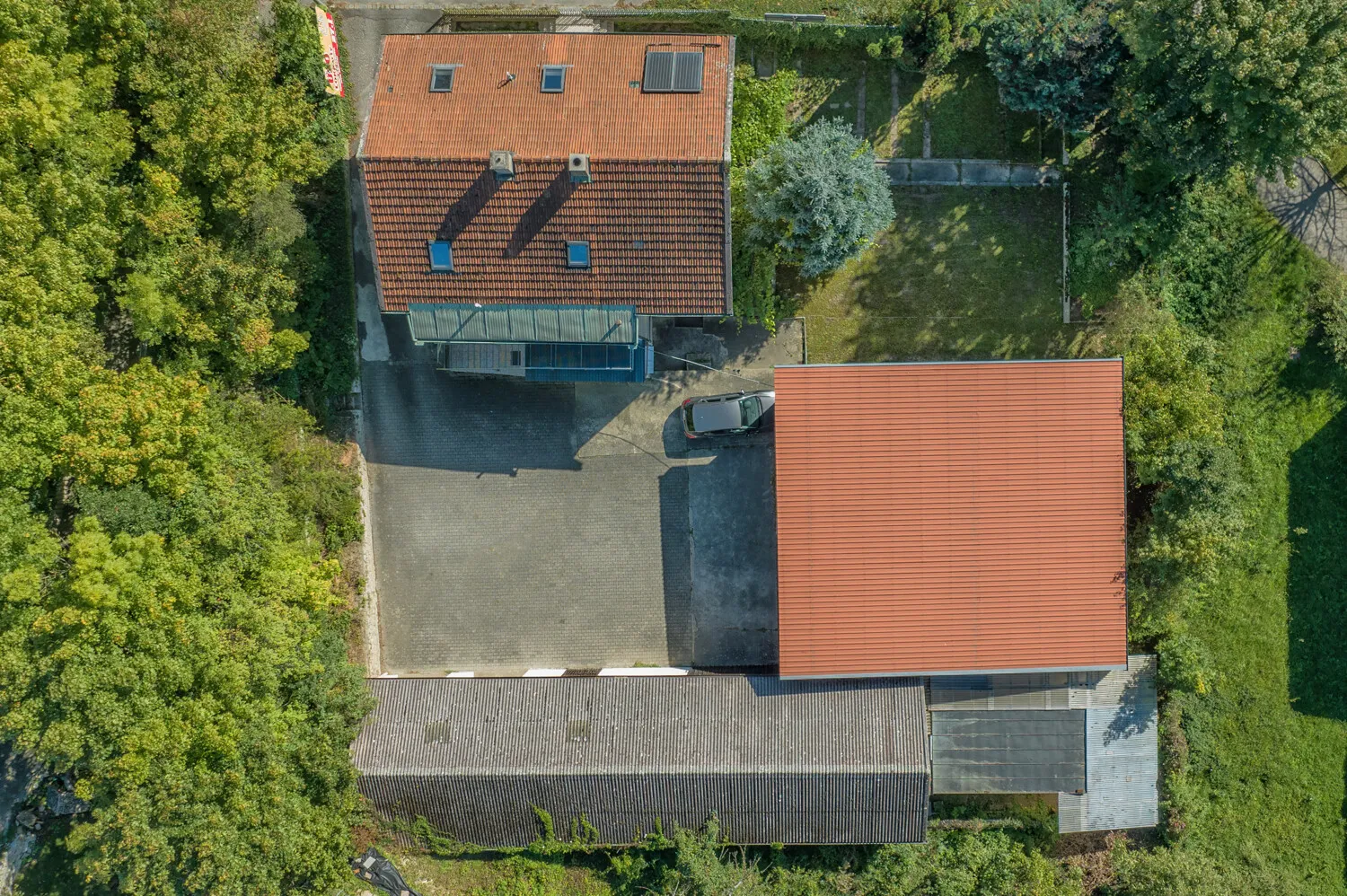 Blick auf das Grundstück