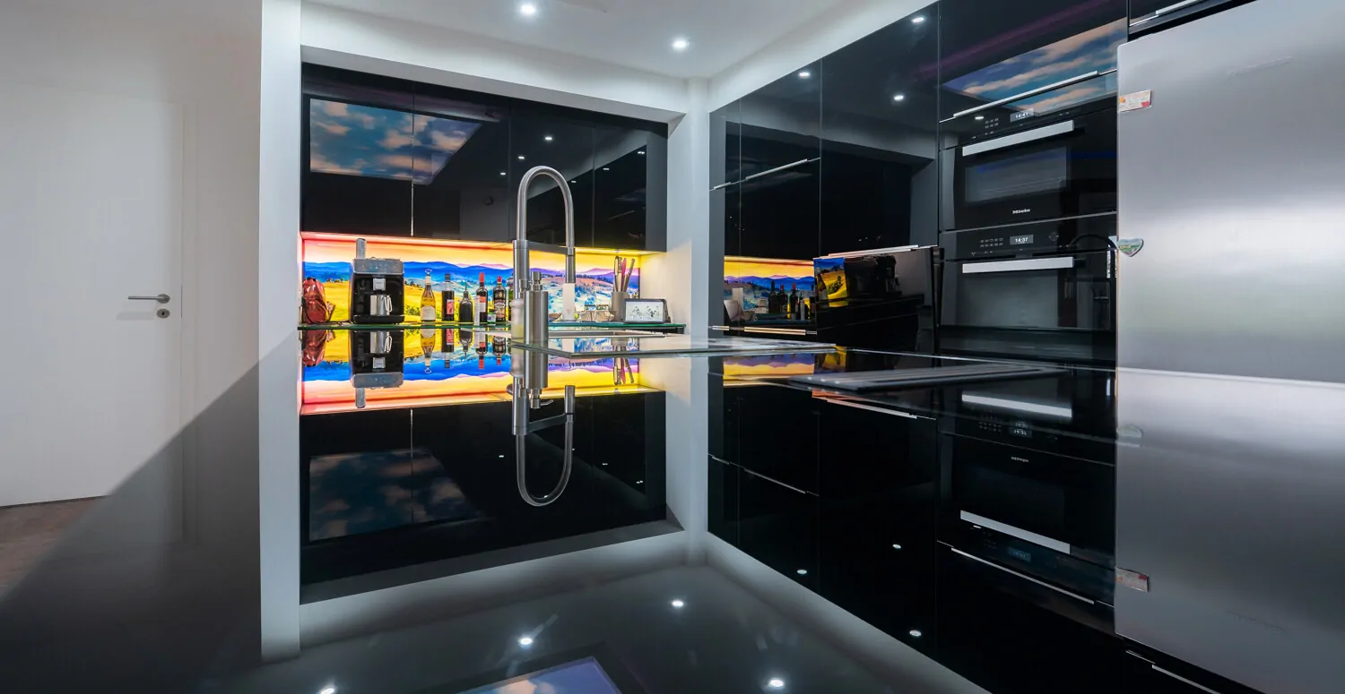 Küche in Szene gesetzt