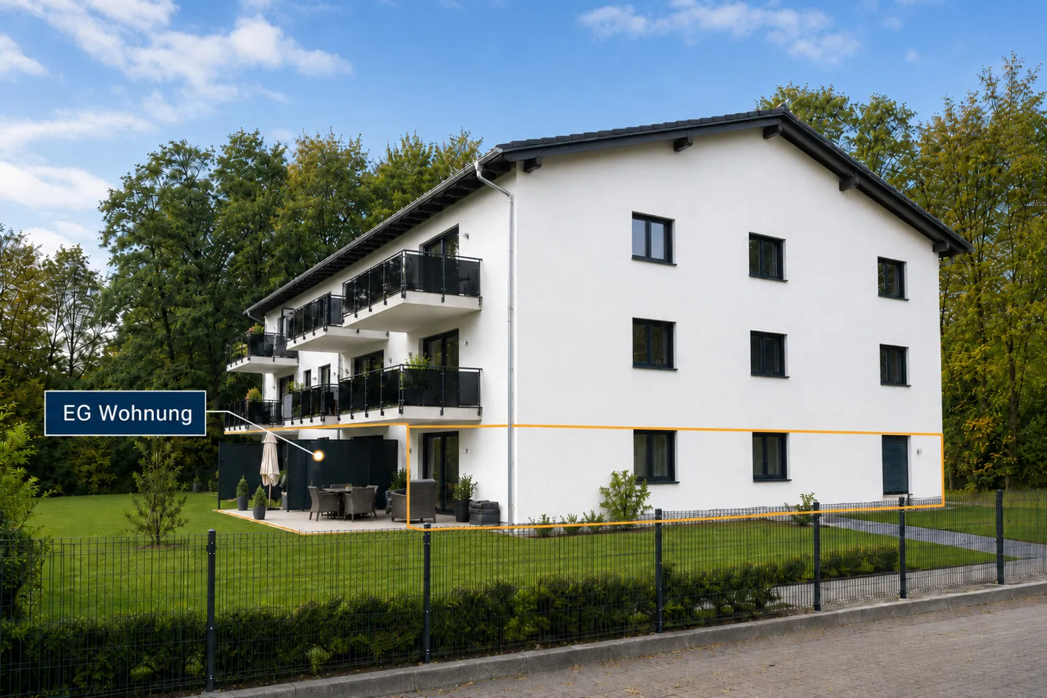 Moderne 3 Zimmer Erdgeschosswohnung mit großem Garten und komplett Barrierefrei! - Foto 2