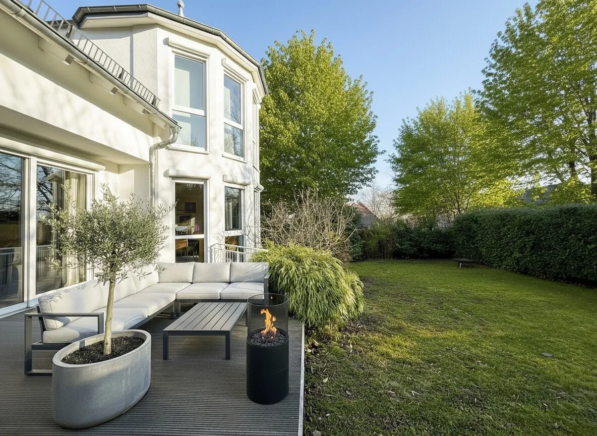 Freistehendes Einfamilienhaus mit Südgarten und außergewöhnlicher Architektur