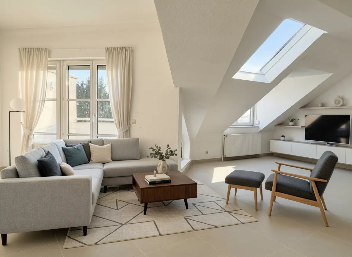 Beispiel Möblierung Wohn- und Essbereich Ansicht 1