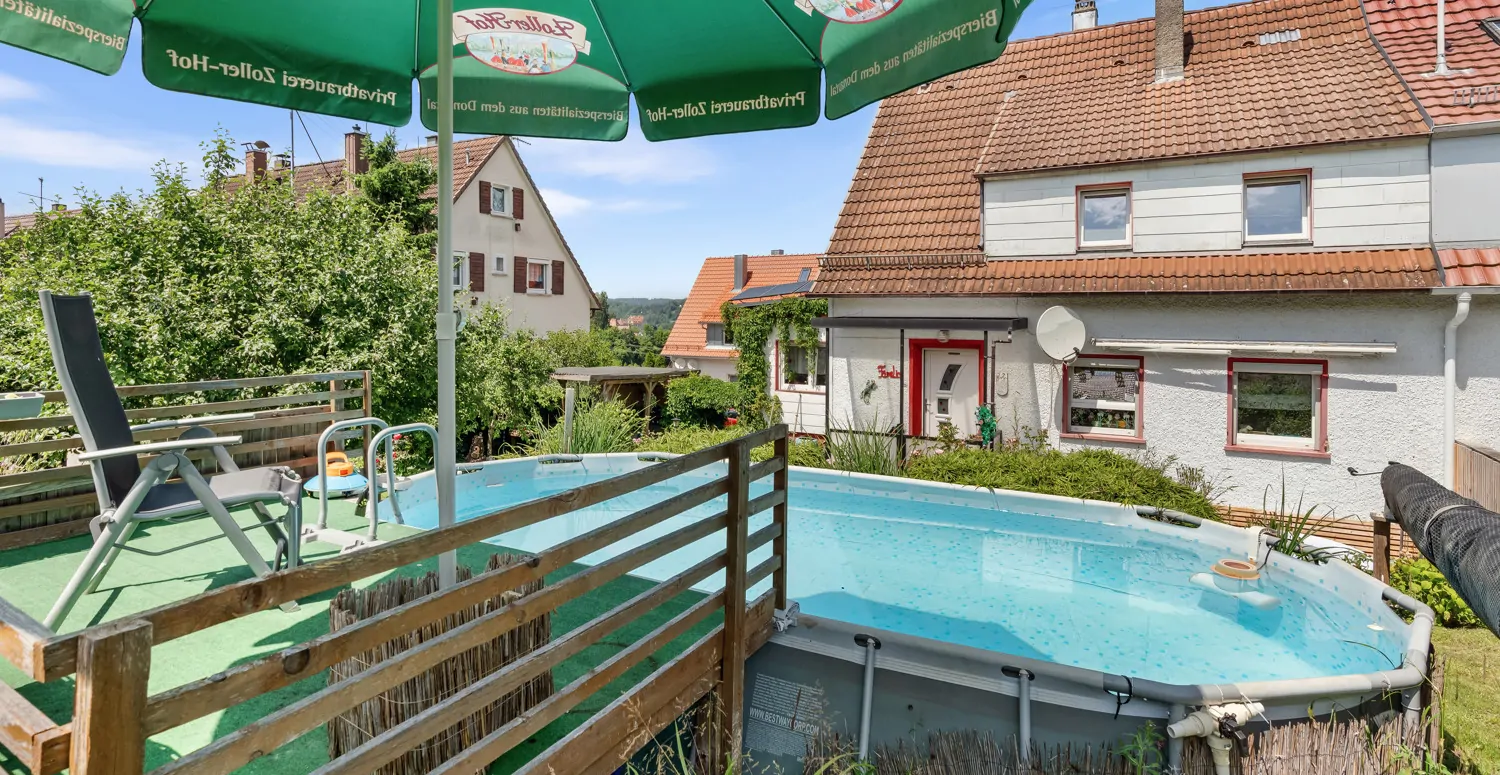 Ansicht Süd Poolterrasse