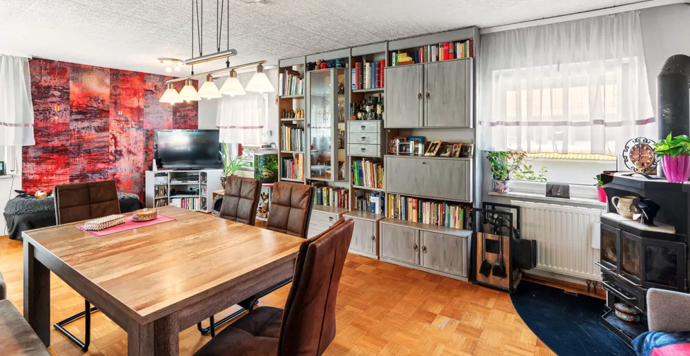 Essbereich inklusive Kaminofen EG