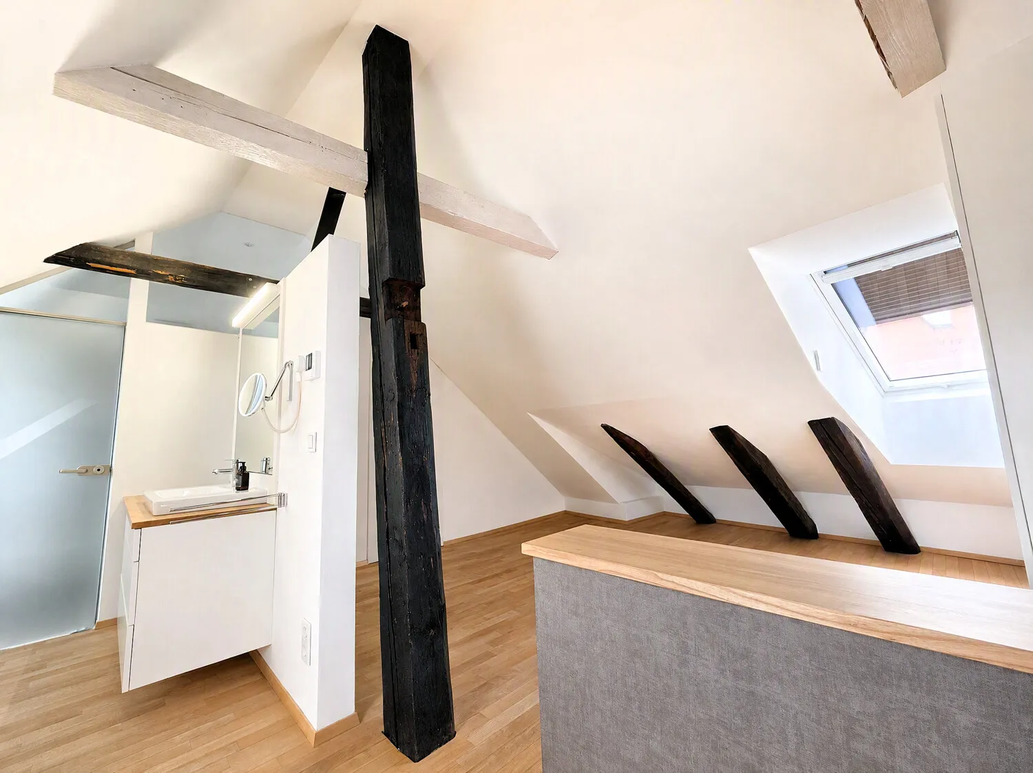 Schlafbereich mit Bad en Suite