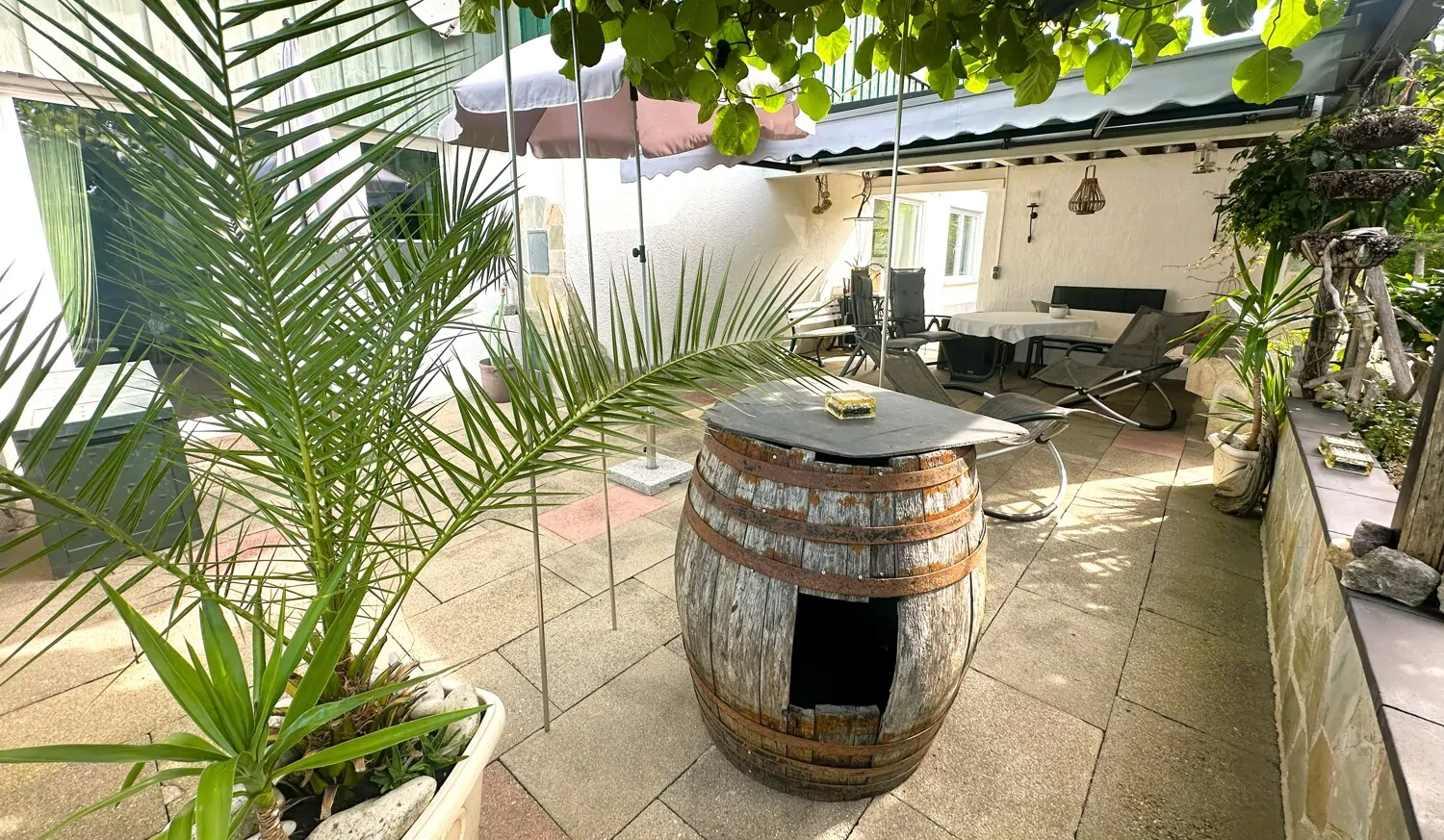 mediterran angelegte Terrasse