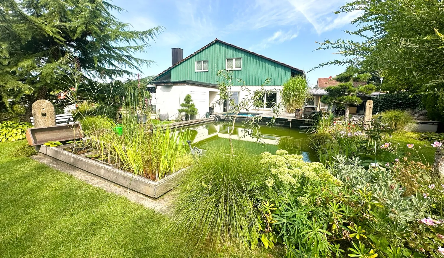 Hausansicht Garten Rückseite