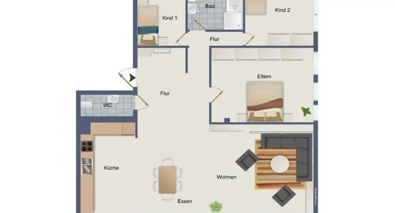 Grundriss Whg. EG links