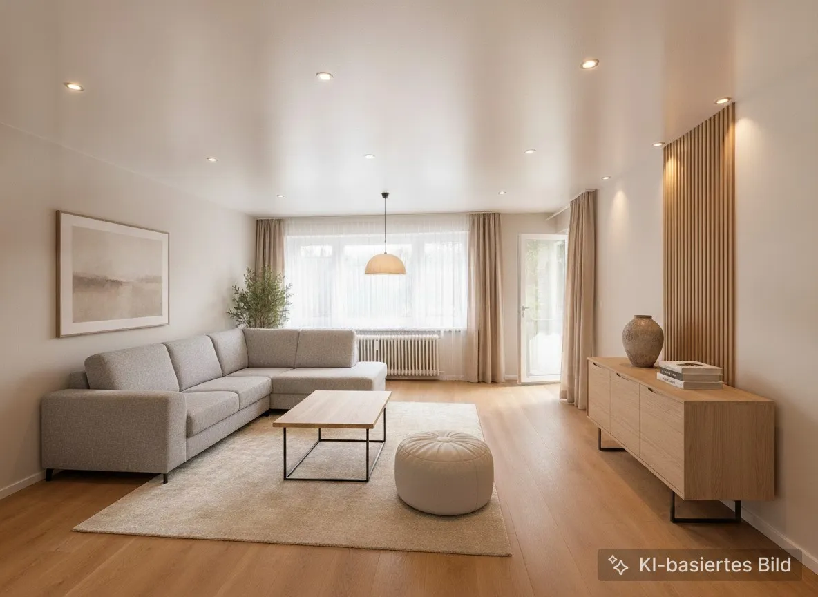 Wohnzimmer KI/Homegestaged
