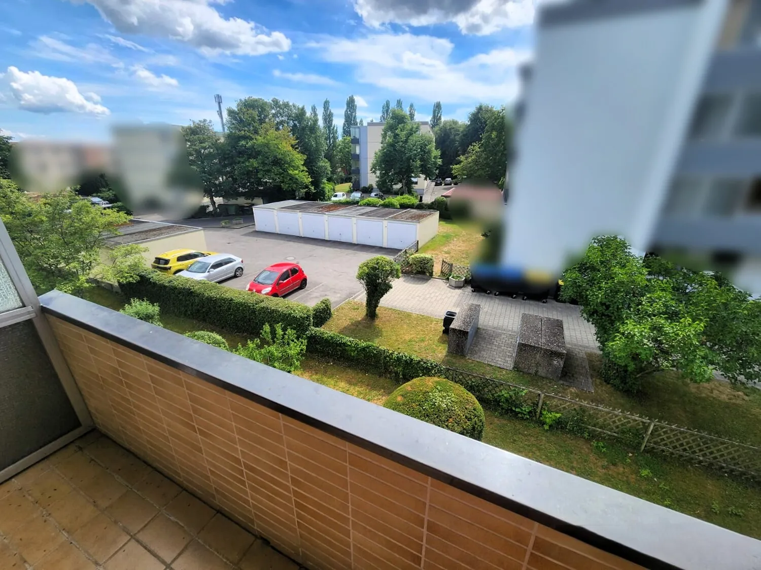 Blick vom Balkon
