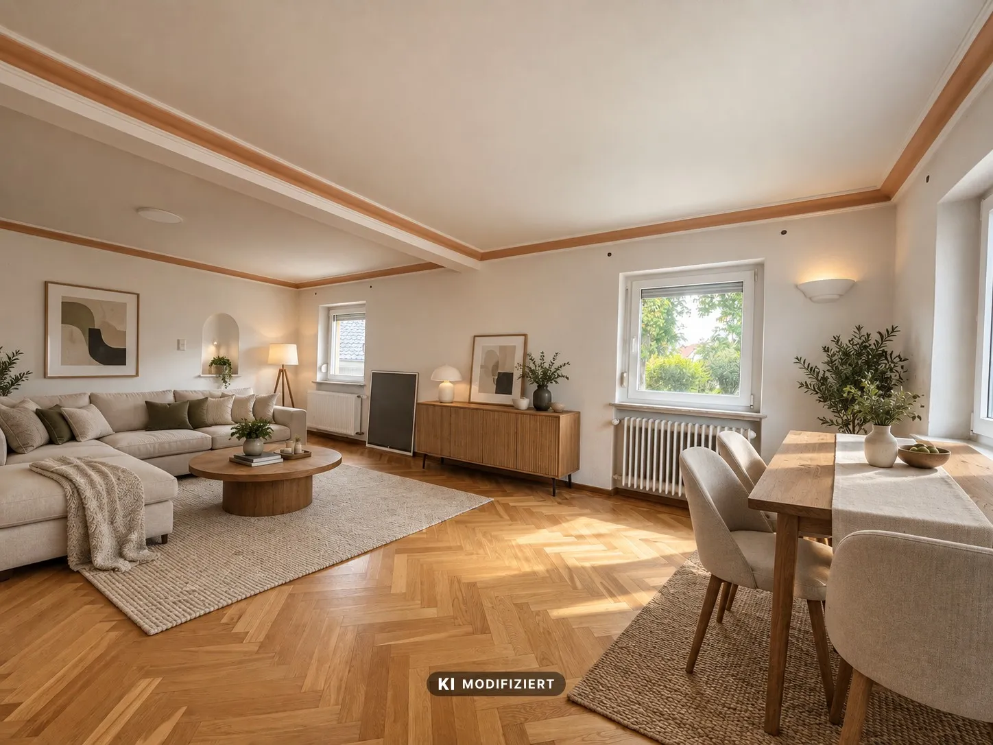 Wohnzimmer KI generiert
