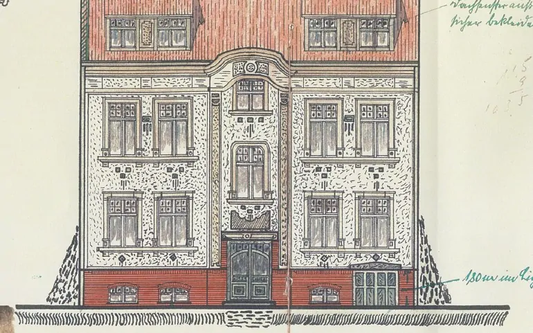 Zeichnung Ansicht 1909