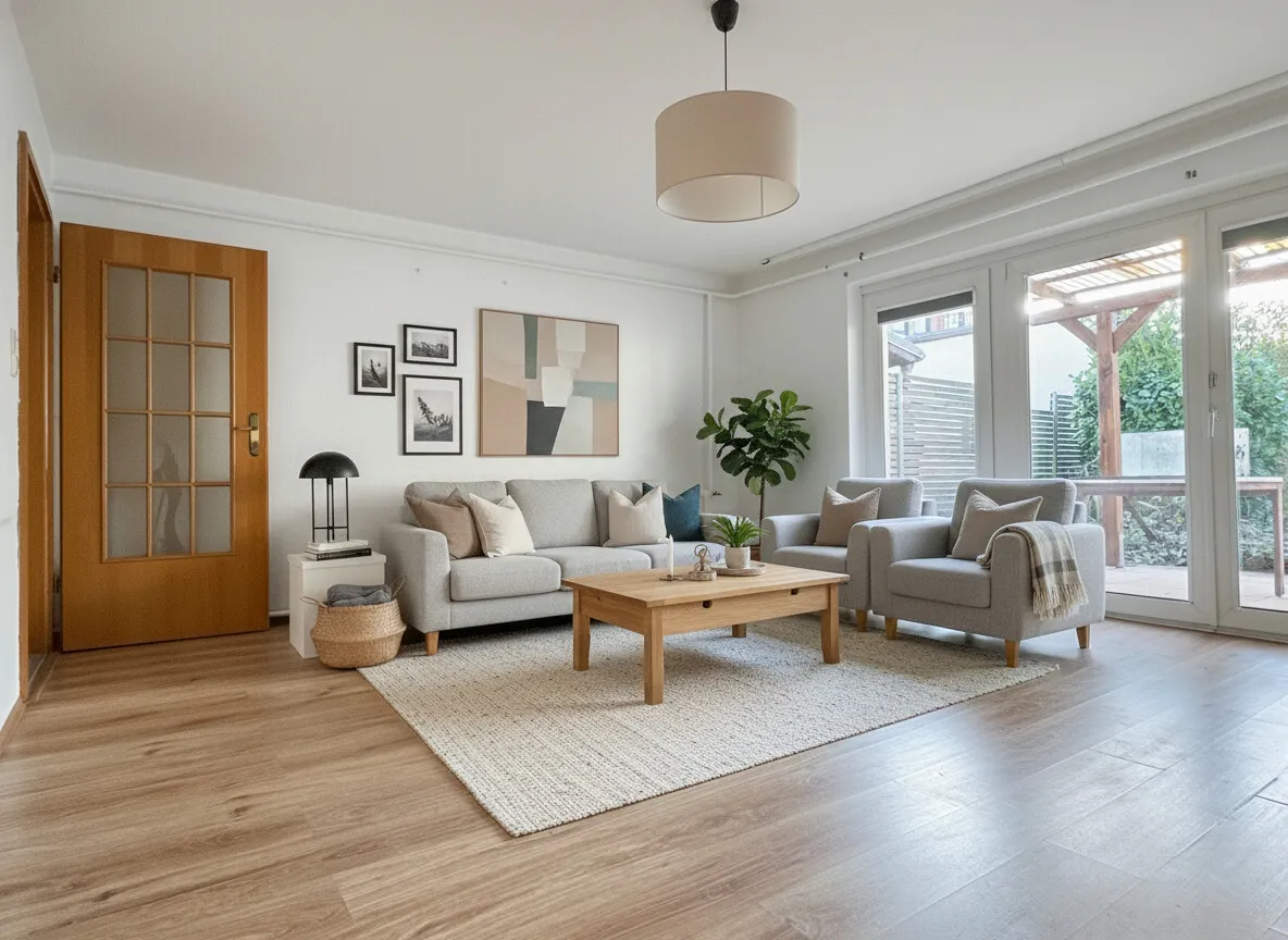 Wohnzimmer - digital möbliert