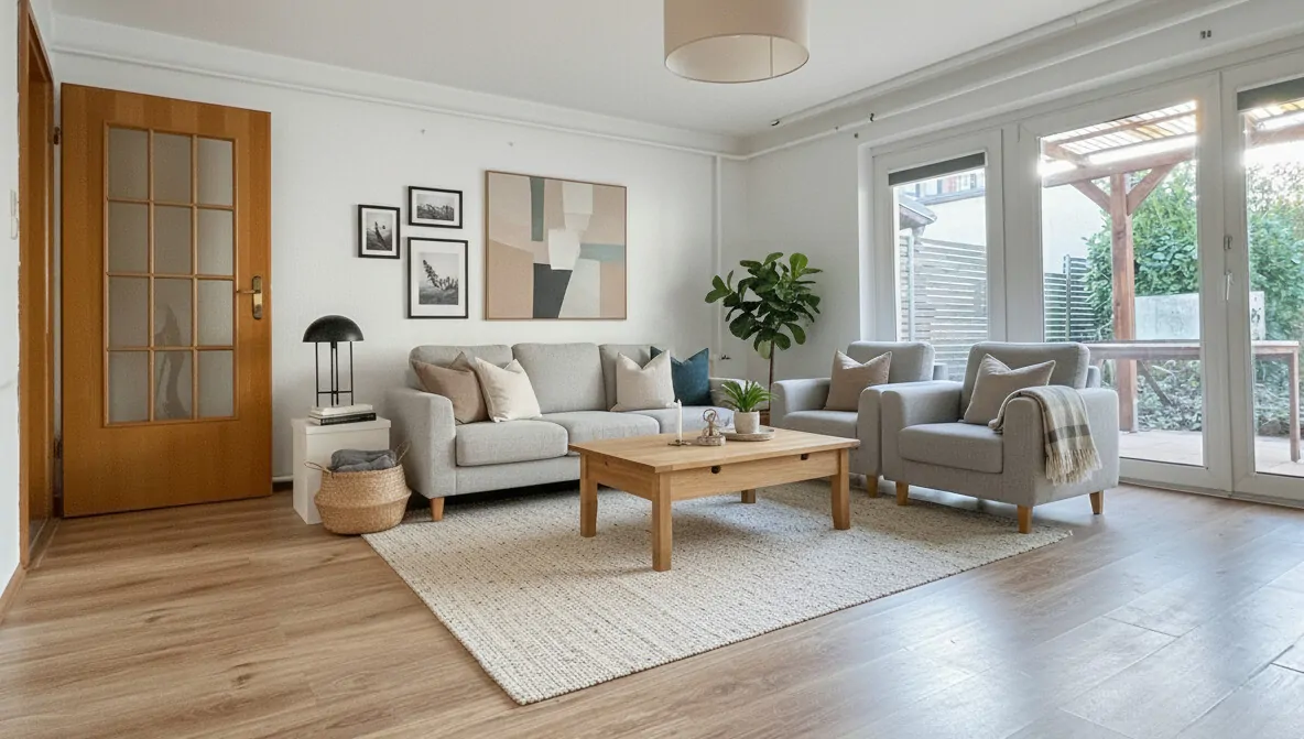 Wohnzimmer - digital möbliert