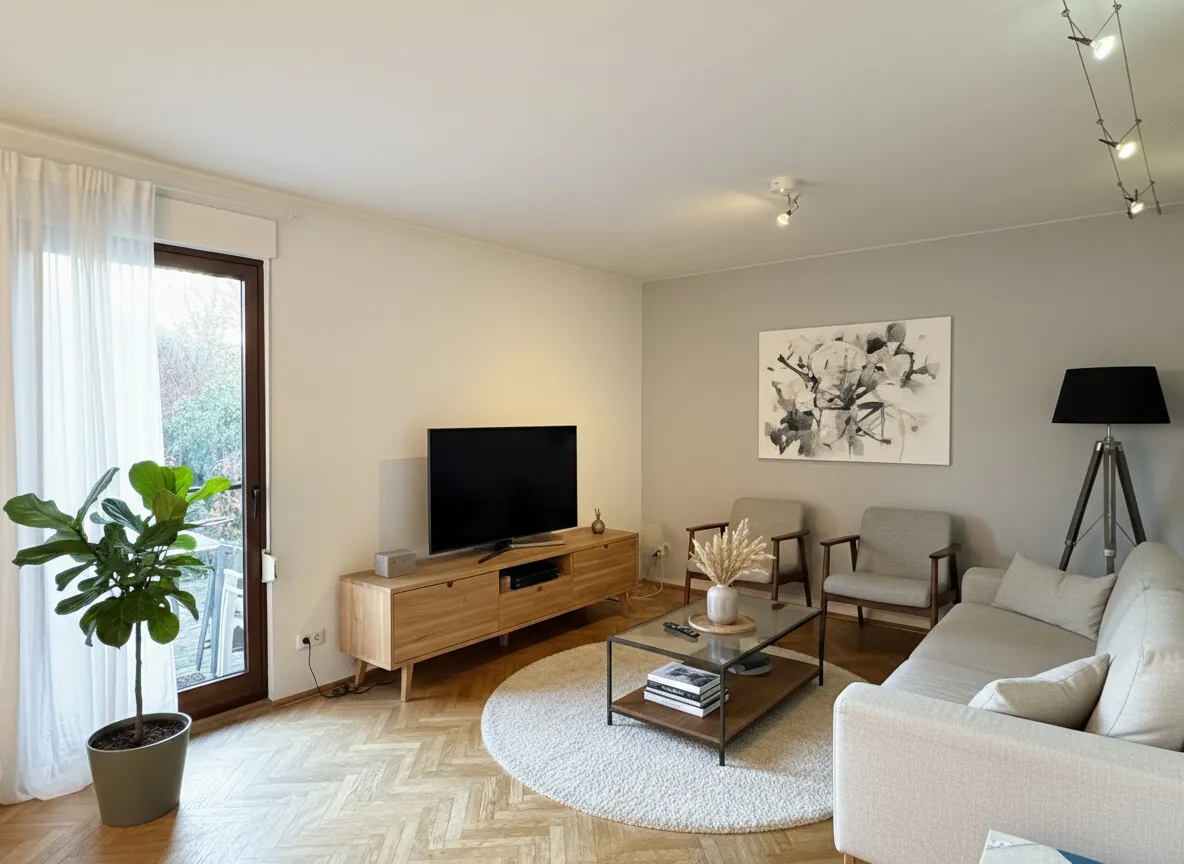 Wohnzimmer 1 - digital möbliert