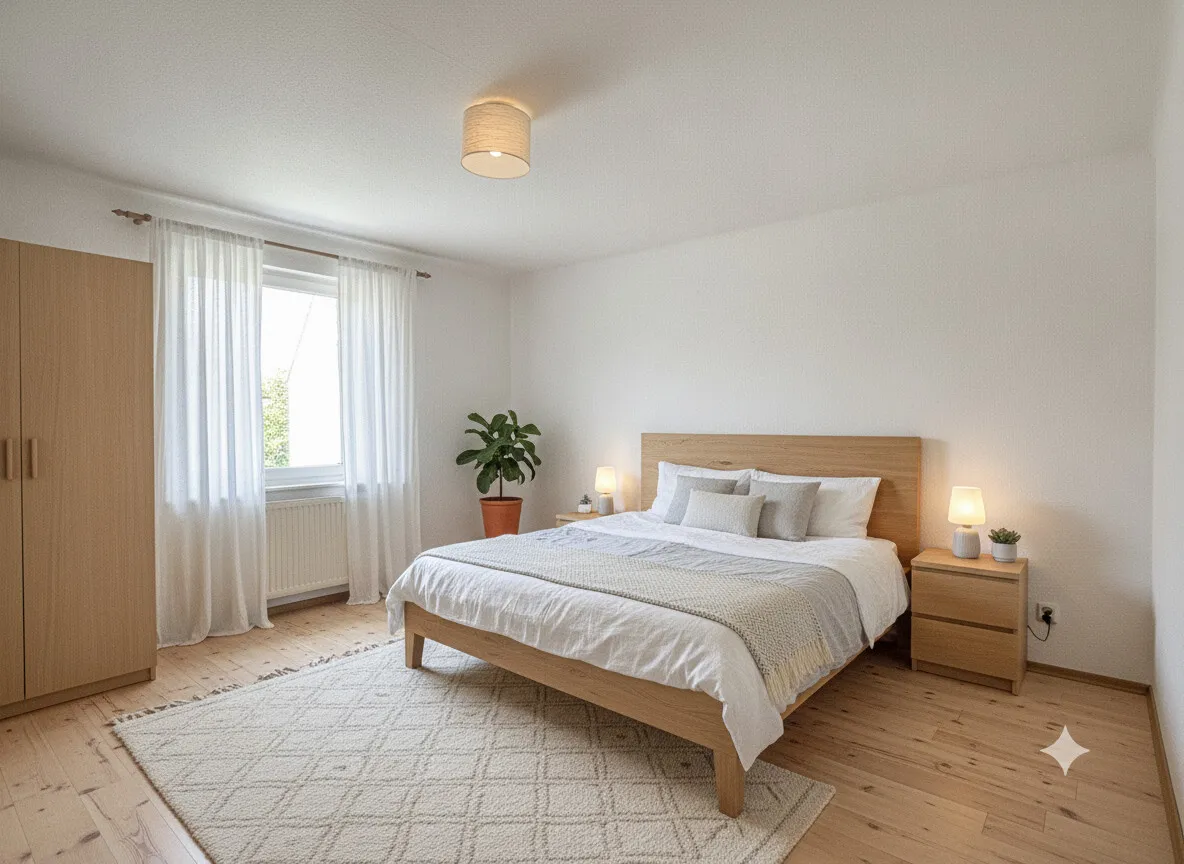 Schlafzimmer 2 Obergeschoss - digital möbliert
