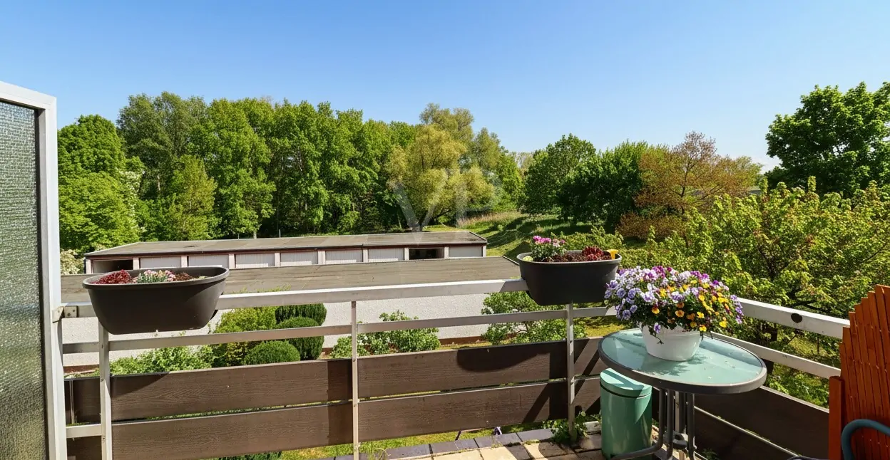 Balkon digital beräumt