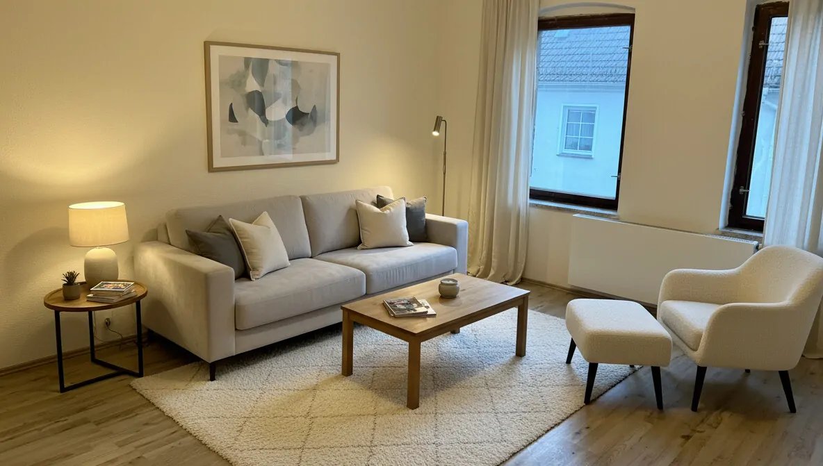 Wohnzimmer KI generierte Möbel