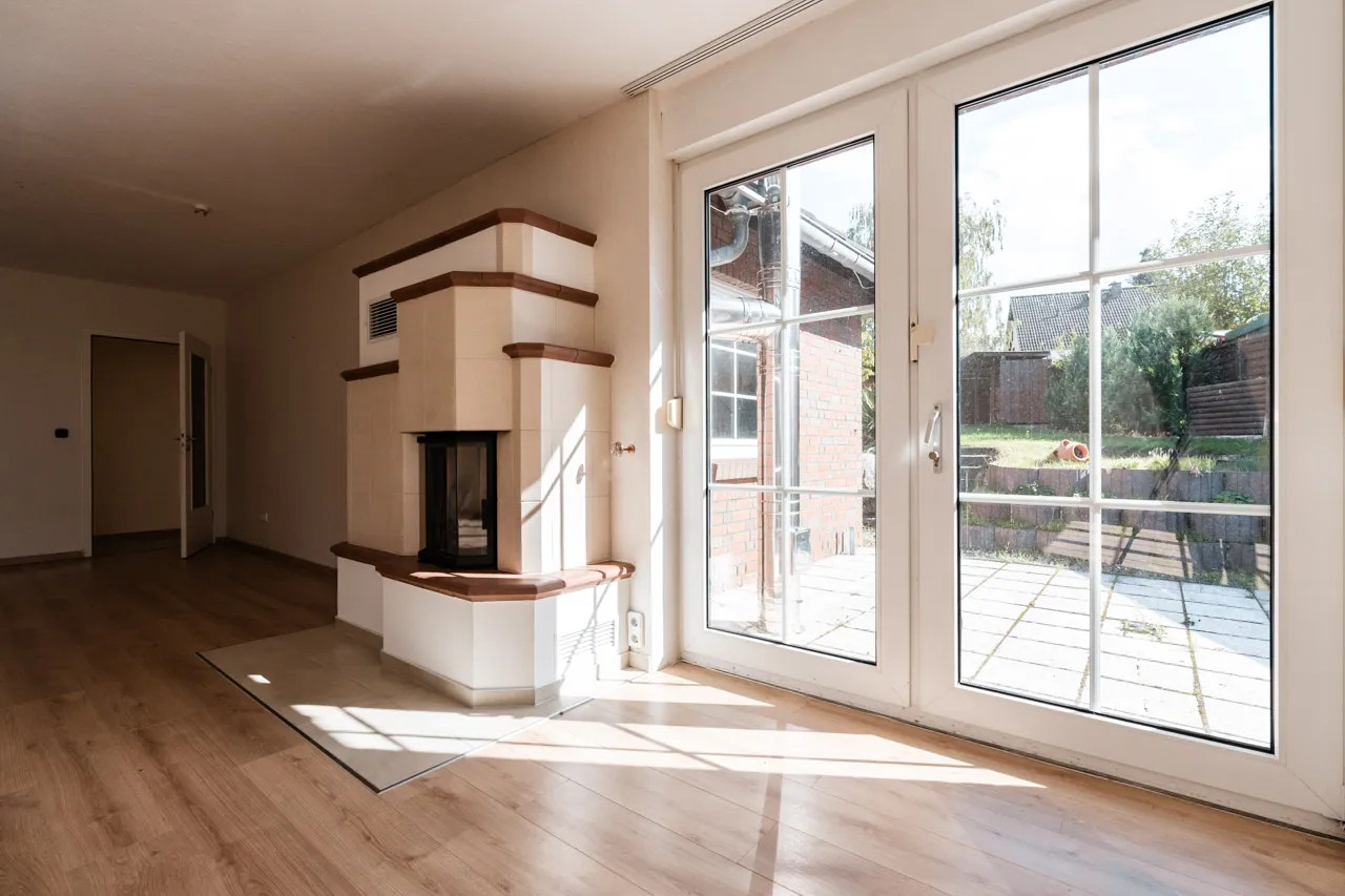 Wohnzimmer mit 9 kw Kaminofen
