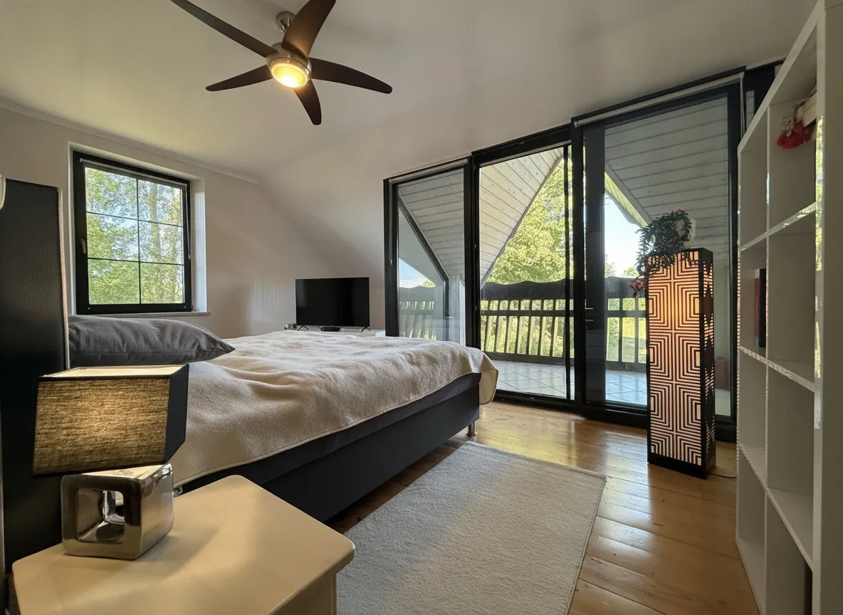 Master-Schlafzimmer mit Loggia