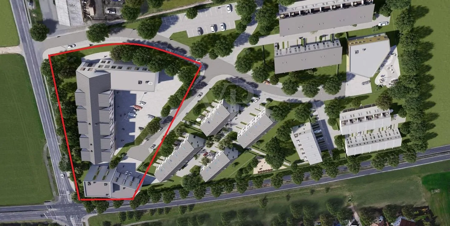 Luftbild Entwurf Gebäude