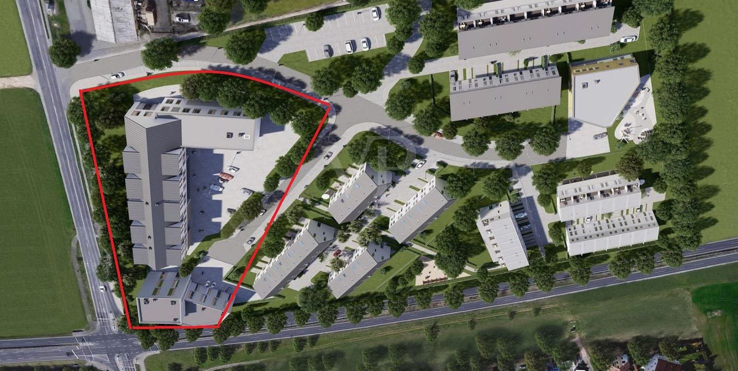 Luftbild Entwurf Gebäude