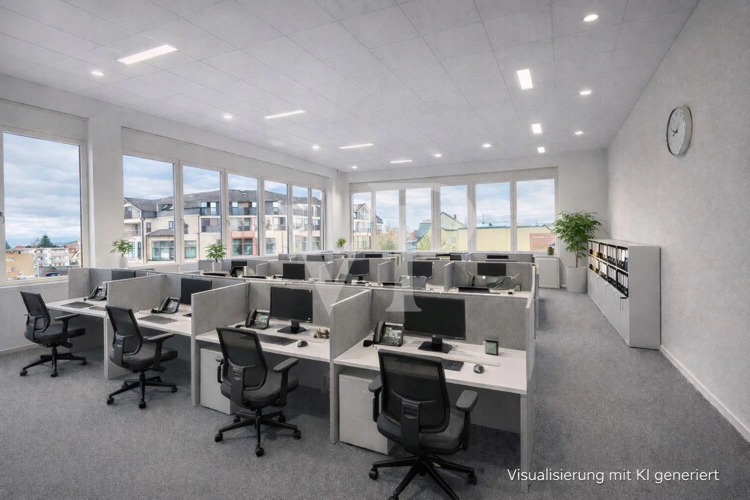 Musterfoto Großraumbüro für Backoffice und Call Center